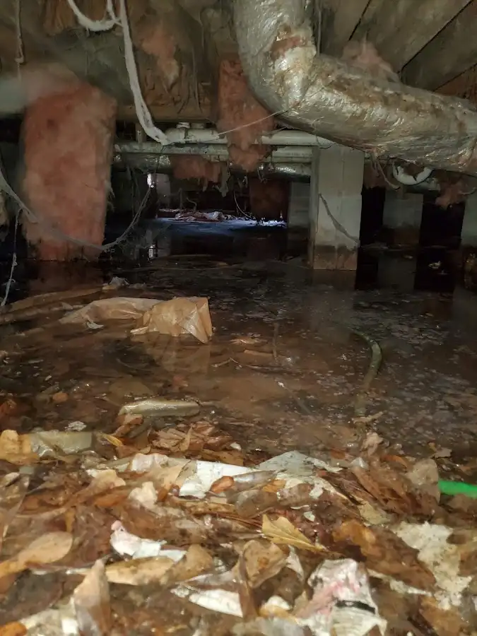Crawl space flood assessment for Commercial Water Damage Restoration in Ashland